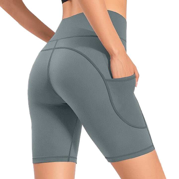 Nude Feel Five Points Yoga Pants Women's Pocket Cycling Pants - Trendex