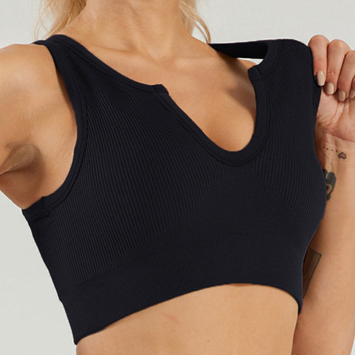 Seamless Knitted High Elastic Sports Underwear U Square Collar Yoga Suit - Trendex
