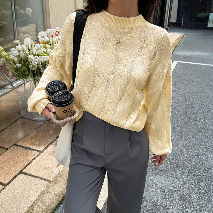 Long Sleeve Bottoming Shirt Sweaters Women's Clothing - Trendex