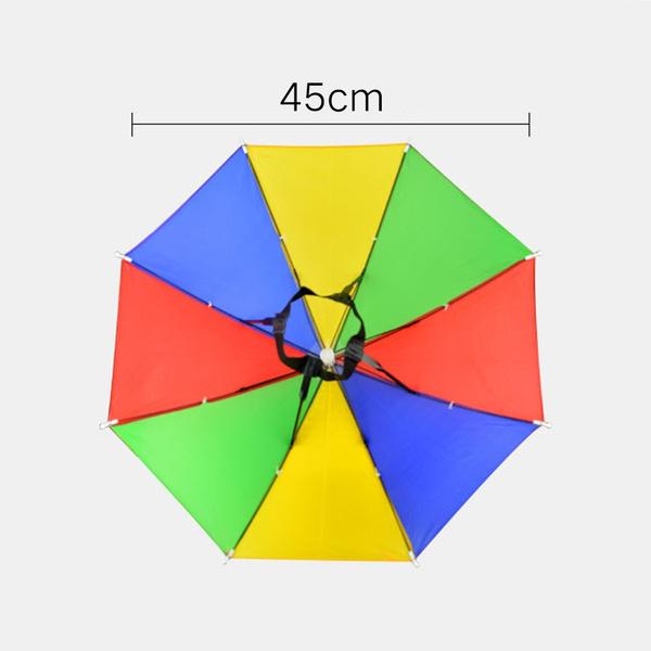 1445 Hands Free Umbrella Hat To Protect From Sun  Rain - Trendex