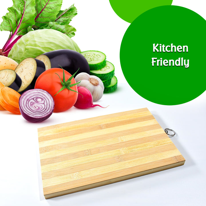 2193 Natural Wood Chopping Cutting Board For Kitchen Vegetables Fruits  Cheese Bpa Free. - Trendex