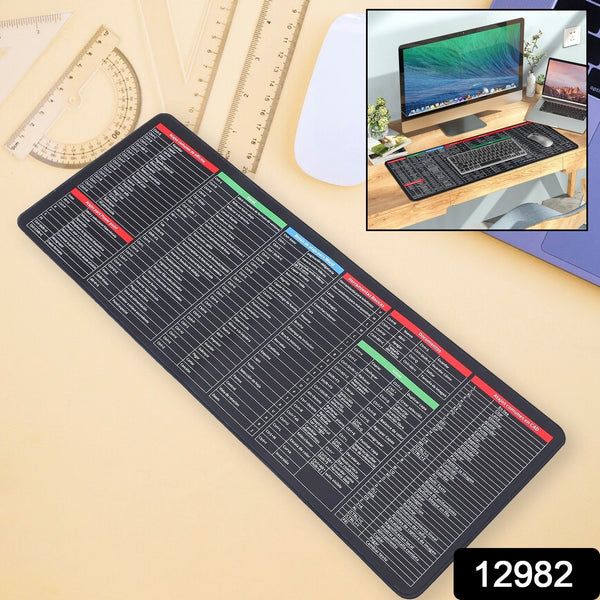 12982 Shortcut Keyboard Mat Mouse Pad Mat Mouse Pads For Desk Quick Key Super Large Anti-slip Keyboard Pad Desk Accessories Desktop Mouse Pad Office Oversized Big Mouse Pad Rubber (8030 Cm) - Trendex