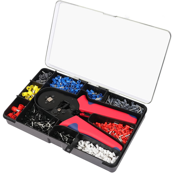 Wire Ferrule Kit With 1200pcs Wire End Ferrules  Crimper Plier - Trendex
