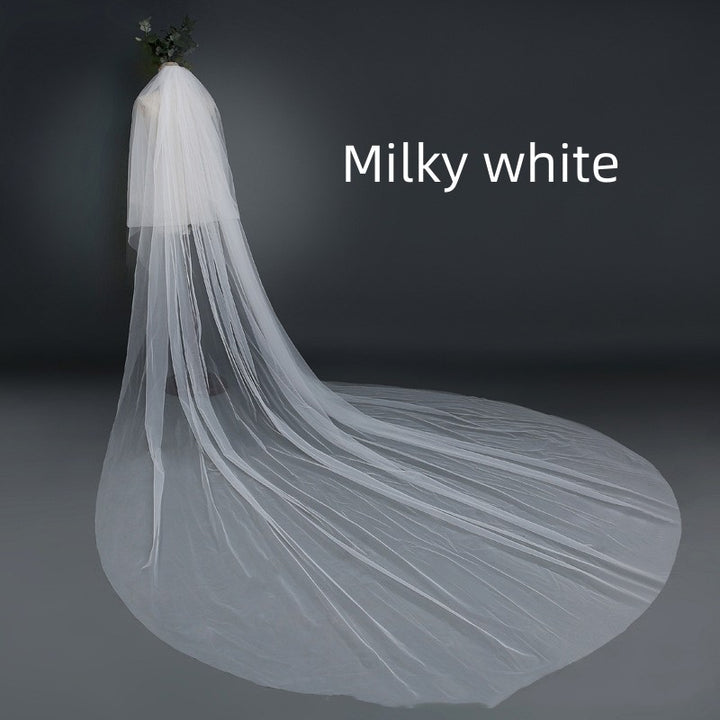 Bridal Wedding Veil Widened Tail - Trendex