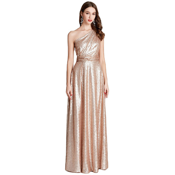 Large Bridesmaid Dress Banquet Dance Host Evening Dress - Trendex
