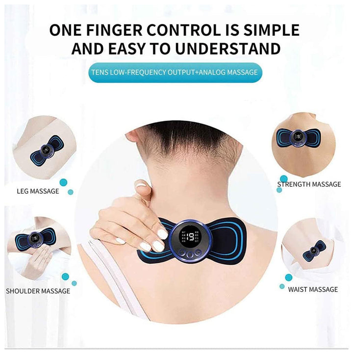 6204 Portable Usb Neck Massager Electric Neck Massager Automatic Massage Enhancer Mini Cervical Massager Ems Lymphatic Drainage Massage With Cable - Trendex