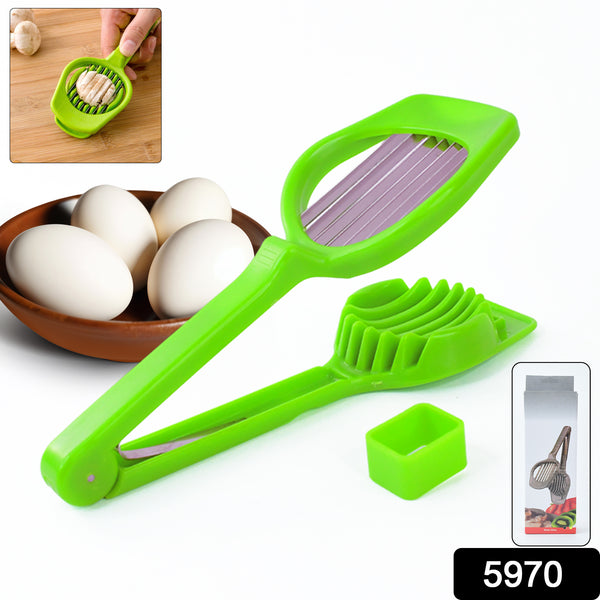 5970 Multipurpose Slicer With Seven Blades Egg Slicers Stainless Slicer Strawberry Tomato Kiwi Fruit Cutter Divider Separator - Trendex