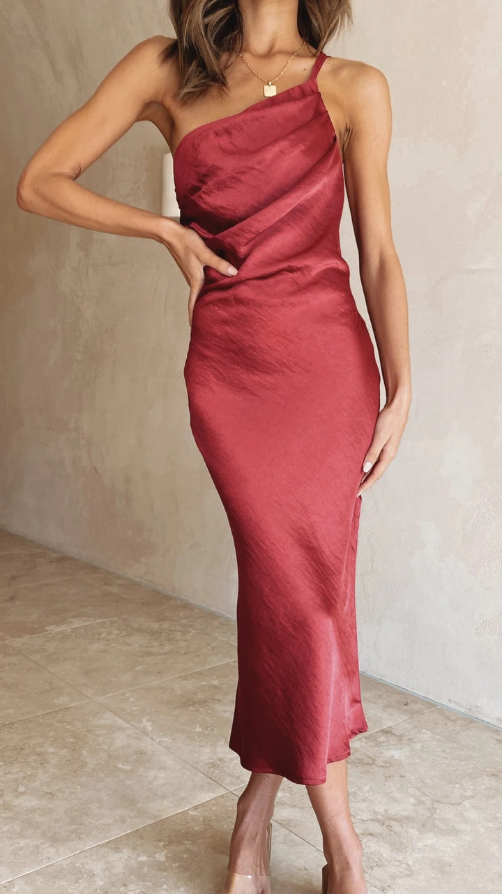 Back Lace Up Slim Fit Dress - Trendex