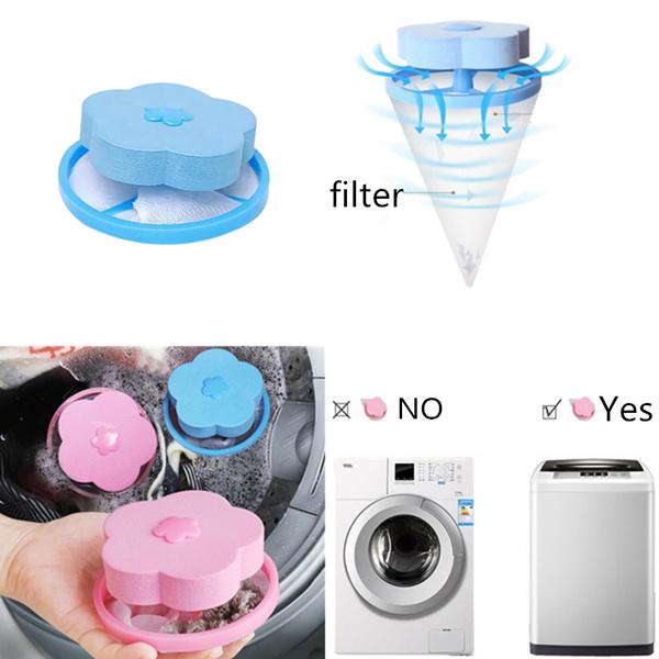 1446 Washing Machine Floating Filter Lint Mesh Bag Net Pouch Hairlint Catcher - Trendex