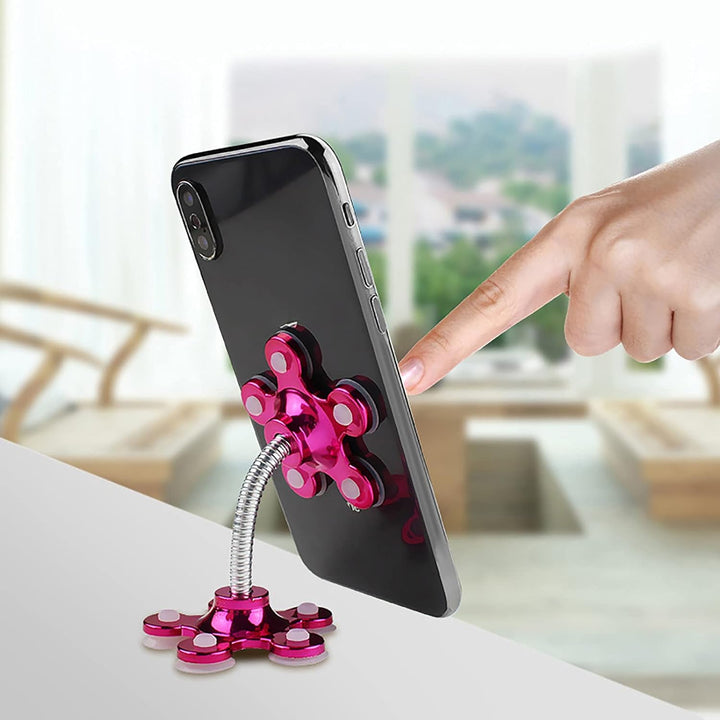 0662 Phone Holder 360rotatable Phone Stand Multi-function Double-sided Suction Cup Mobile Phone Holder ( Moq - 6 Pc ) - Trendex