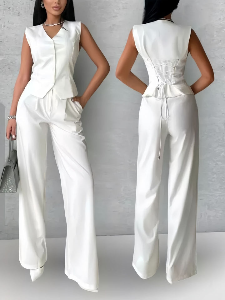 Women's Outer Wear Spring And Summer Vest Pants Two-piece Set - Trendex