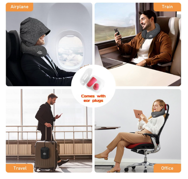 Neck Travel Pillow with Hoodie