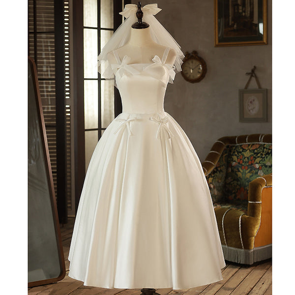 Satin Mori Dress White Girl - Trendex