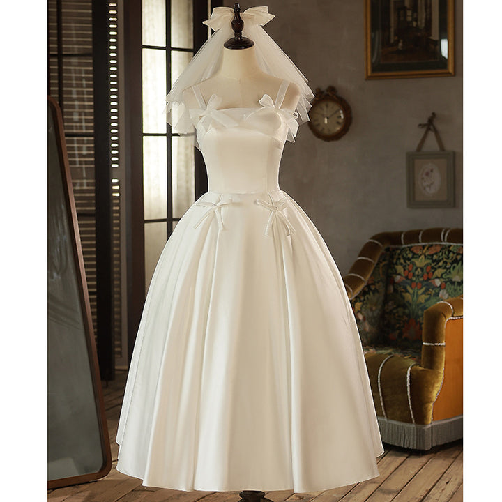 Satin Mori Dress White Girl - Trendex