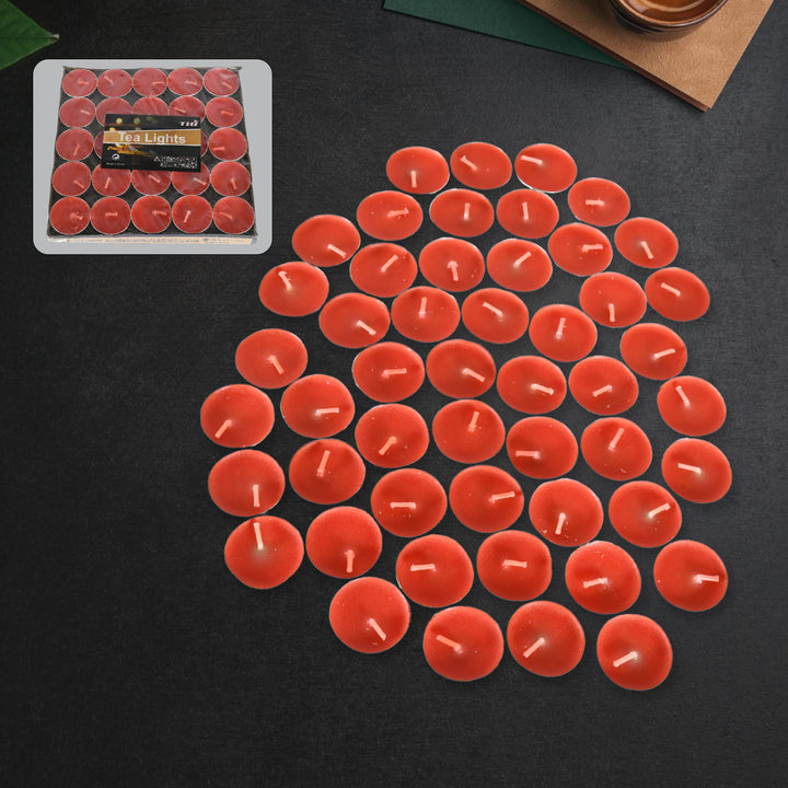 12691 Tealight Candles Set Smokeless Candles Tealight Diwali Candles For Diwali Home Decor Decoration Party Festivals For Mood Dinners Parities Home Decoration Wedding Candle (50 Pcs Set) - Trendex