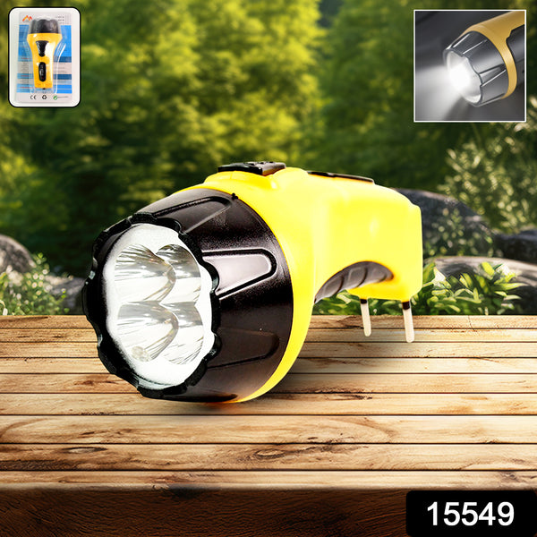 Rechargeable Led Torch Flashlight  High-power Handheld Emergency Light With Built-in Plug - Trendex