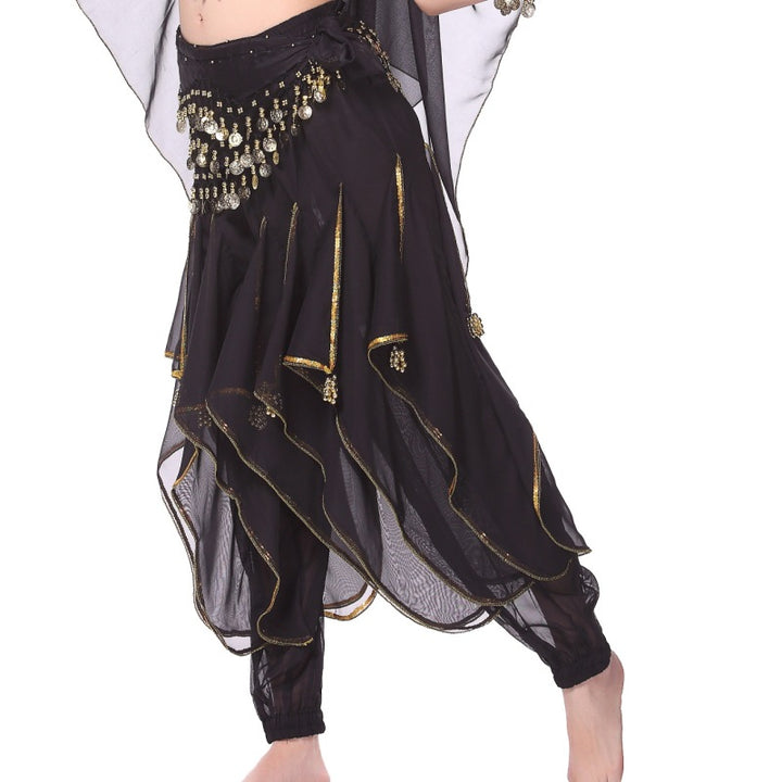 Children's Creative Leg Binding Glitter Chiffon Pants - Trendex