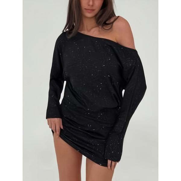 Women's Fashion Personality Asymmetric Tight Dress - Trendex