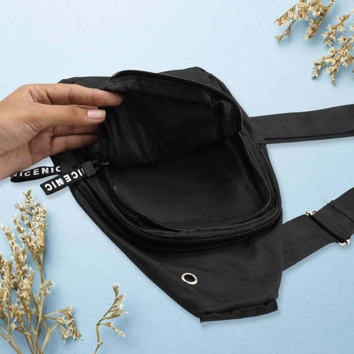 12859 Waterproof Anti Theft Cross-body Fanny Pack Waist Bag Shoulder Bags Chest Men Casual Fashion Usb Charging Earphone Hook Sling Travel Bag (1 Pc) - Trendex