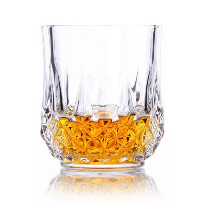 2341 Heavy Unbreakable Stylish Look Fully Transparent Glasses Set 250ml (6pcs) - Trendex