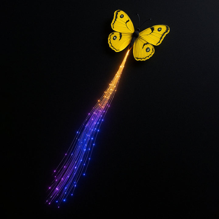 Led Butterfly Hair Braid Clip (Mix Color 1 Pc) - Trendex