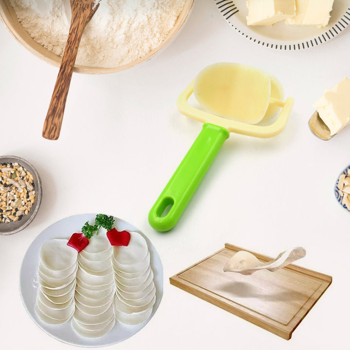 2886  Plastic Round Roll Forming Cutter Cake Ball Tongs And Molds Puri Cutter Roller Machine For Baking Tools (1 Pc Mix Color) - Trendex