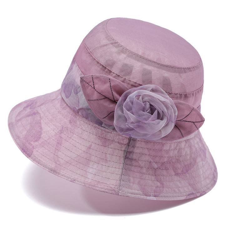 Hat Female Summer Ice Silk Sun Hat Middle-aged Mother Sun Protection - Trendex