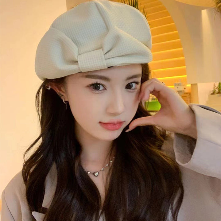 Korean Style Sweet Bowknot Beret Female Japanese Style - Trendex