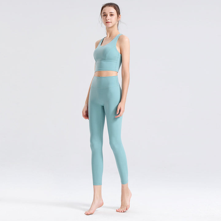 Running Yoga Tight Sports Vest Slim Fit Two-piece Suit - Trendex