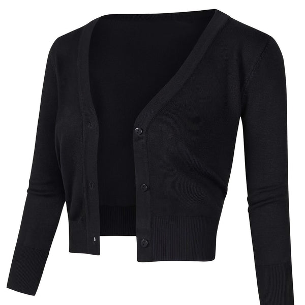 Solid Color Button Up Front Woolen Sweater For Casual Wear - Trendex