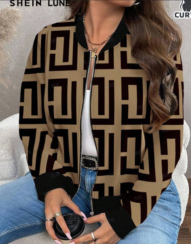 Minimally Casual Printed Women's Jacket - Trendex