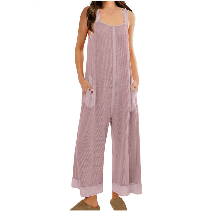 Women's Casual Loose Jumpsuit Sleeveless U-neck One-piece - Trendex
