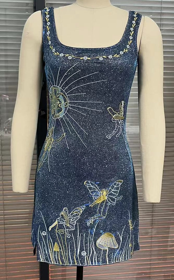 Elegant 3D Embroidered Strappy Sundress With Extended Length For Women - Breathable Summer Casual Dress With Floral Design - Trendex