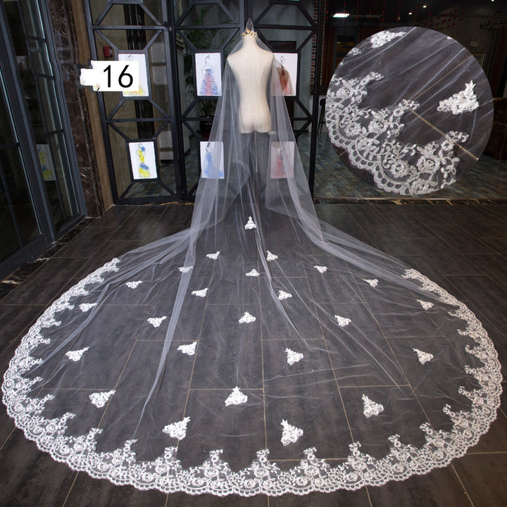 Bride Wedding Master Wedding Veil Long Long Tail - Trendex