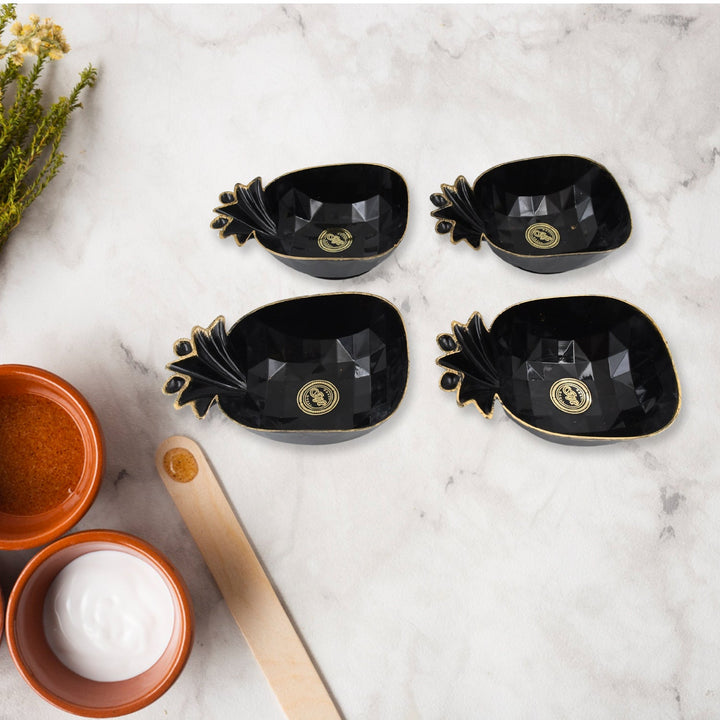 Pine Junction Ceramic Tea  Cups  Mug Set With Pineapple Shape Serving Bowl  (12 Pcs Set) - Trendex