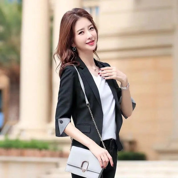 Three-quarter Sleeve Thin Business Wear Slim Fit Fashion Elegant Business Suit - Trendex