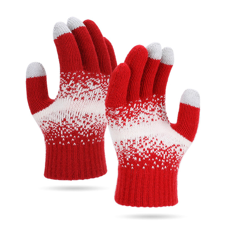 Autumn And Winter New Gloves Women's Knitted Wool - Trendex