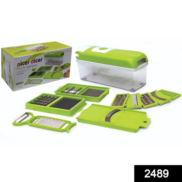 2489 Plastic 13-in-1 Manual Vegetable Graterchipser And Slicer - Trendex