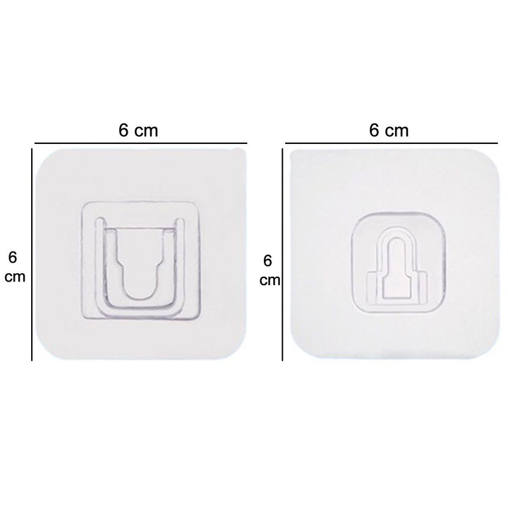1746 Adhesive Plastic Wall Hooks Heavy Duty Hooks ( 1 Pair ) - Trendex