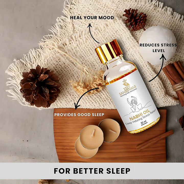 Ved Sanjeevani Nabhi Oil Sleep Inducing Stress Relief (30ml  1 Pc) - Trendex