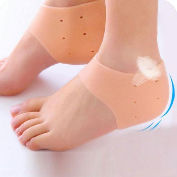 1475 Anti Crack Silicone Half Gel Heel And Foot Protector Moisturizing Socks - Trendex