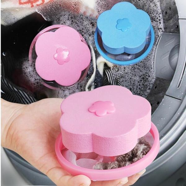 1446 Washing Machine Floating Filter Lint Mesh Bag Net Pouch Hairlint Catcher - Trendex