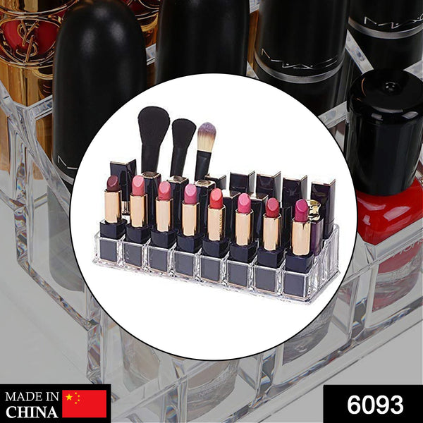 6093 Acrylic Multi Purpose Lipstick Cosmetics Stand Display Holder 24 Section - Trendex