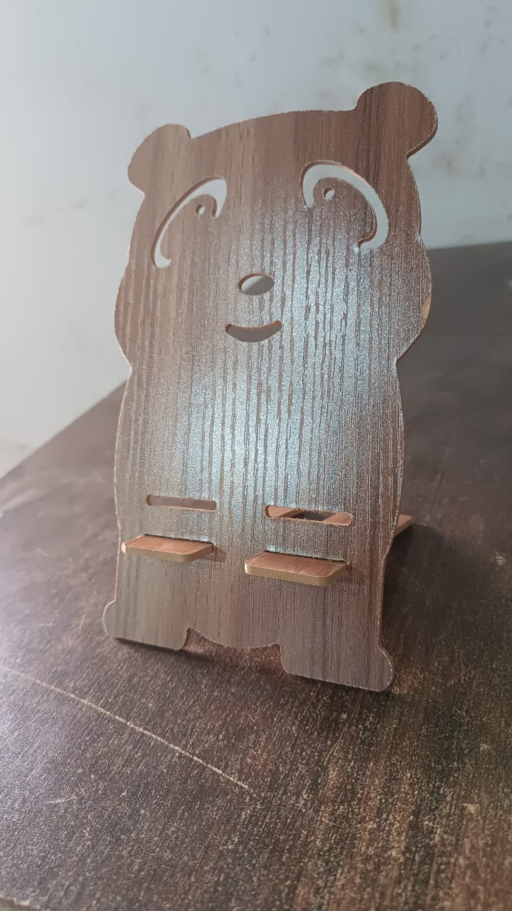 Wooden Cartoon Shape Design Mobile Stand  (1 Pc) - Trendex