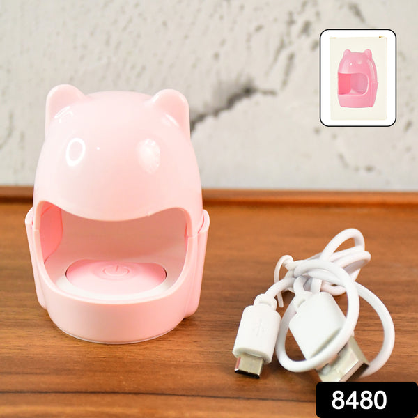 Mini Led Nail Dryer  Usb Rechargeable Nail Polish Curing Lamp (1 Pc) - Trendex