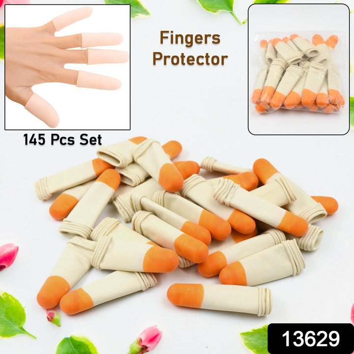 Finger Caps Silicone Finger Protectors Sleeves (Finger Cots  145 Pcs Set Approx) - Trendex