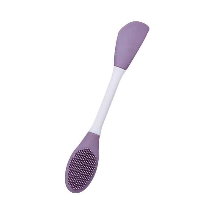 12532 Double-headed Silicone Mask Brush Face Cleansing And Applying Mud Mask Beauty Salon Special Brush Smear Tool Facial Scrub Silicone Wash Scrubber Face Tools (1 Pc) - Trendex