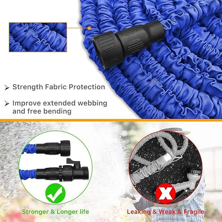 Expandable Magic Garden Hose With Spray Gun Approx 4 Metre Pipe (1 Set  Mix Color) - Trendex
