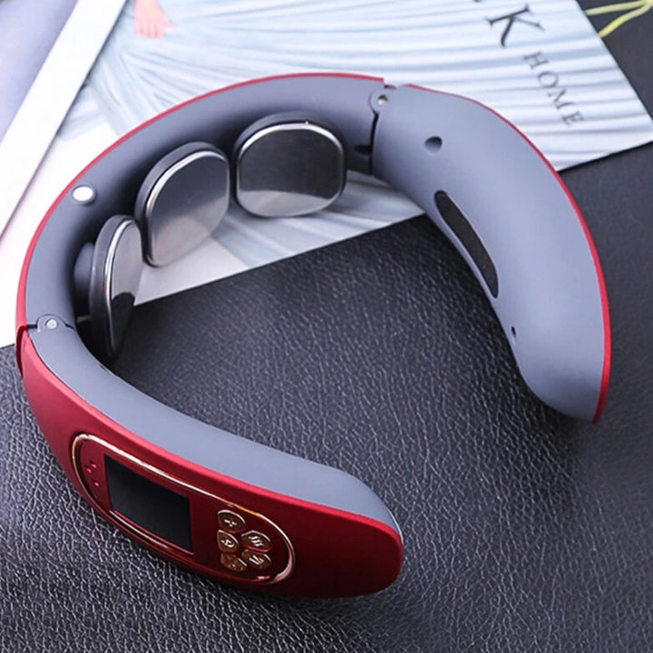 3 Heads Smart Electric Neck And Back Pulse Massager (1 Pc) - Trendex