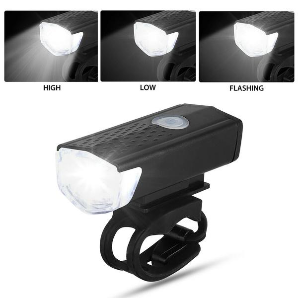 1637 Usb Rechargeable Bicycle Light Set 400 Lumen Super Bright Headlight Front Lights - Trendex